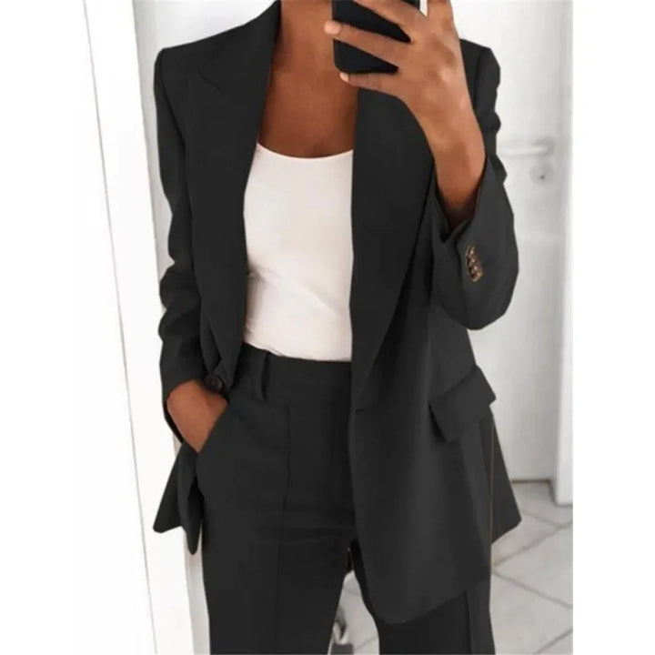 Sadie | Dam Blazer med Slag och Enknäppning
