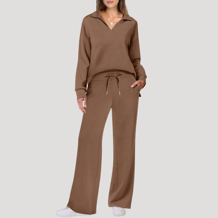 Dam mysdress mjukis set med tröja och byxor bekväm