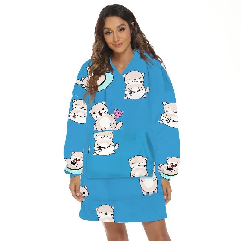 Ember | Dames hoodie met capuchon en pandaprint