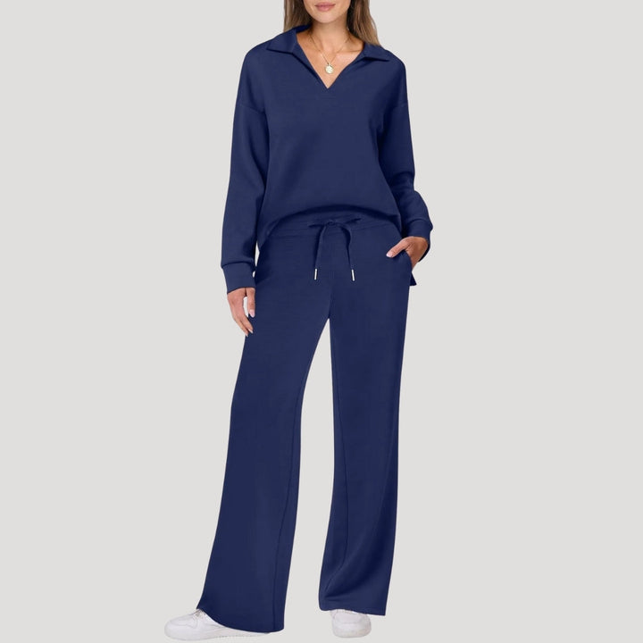 Dam mysdress mjukis set med tröja och byxor bekväm