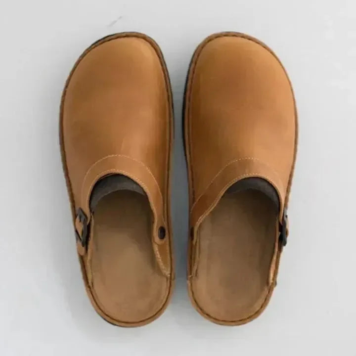 Höstliga lyxiga skinnslippers för män – Elias