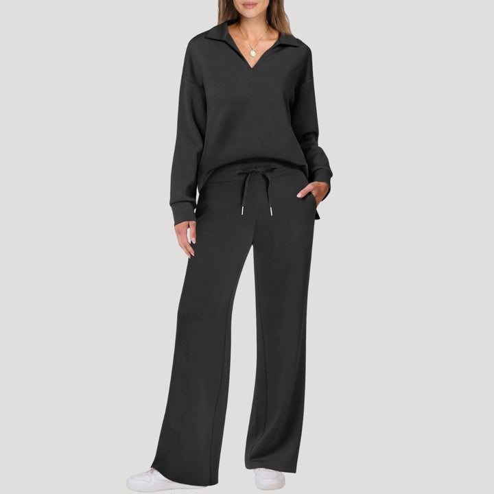 Dam mysdress mjukis set med tröja och byxor bekväm