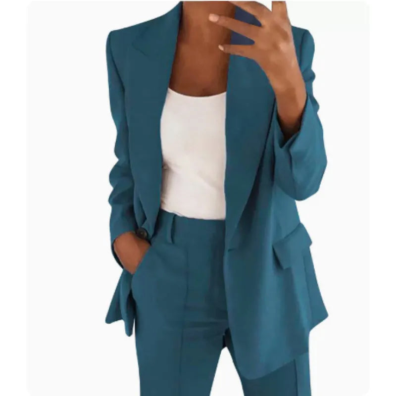 Sadie | Dam Blazer med Slag och Enknäppning