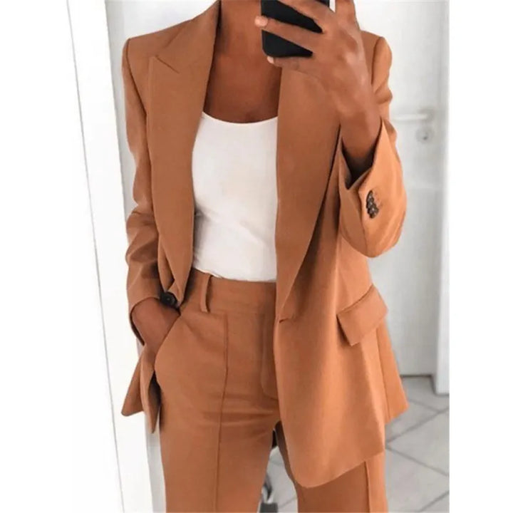 Sadie | Dam Blazer med Slag och Enknäppning