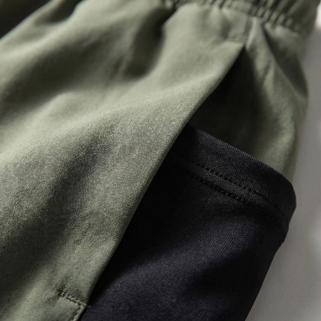2-i-1 herrsportshorts med foder - Freddie