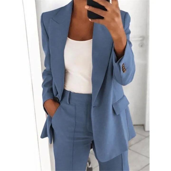 Sadie | Dam Blazer med Slag och Enknäppning
