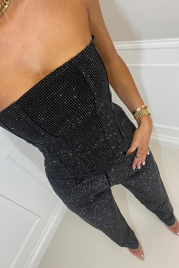 *******Glittrande dambyxdress med hög midja - Liora