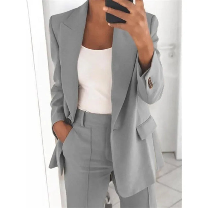 Sadie | Dam Blazer med Slag och Enknäppning
