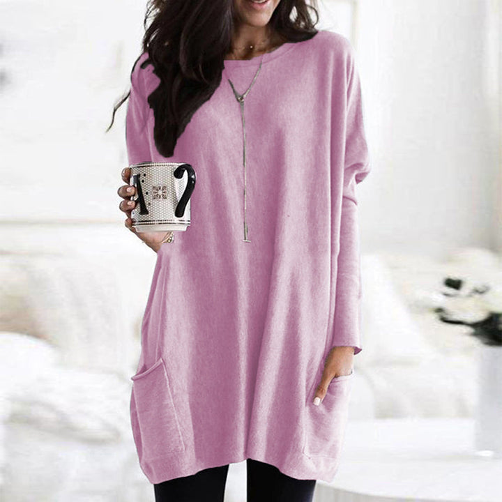 Oversized damtröja i höst med fickor – Yara