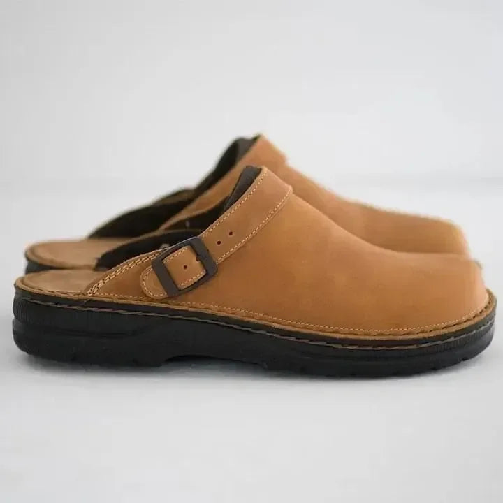 Höstliga lyxiga skinnslippers för män – Elias
