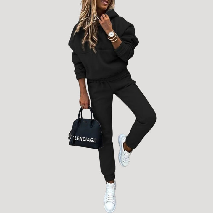 Dam snygga myskläder set med hoodie och byxor