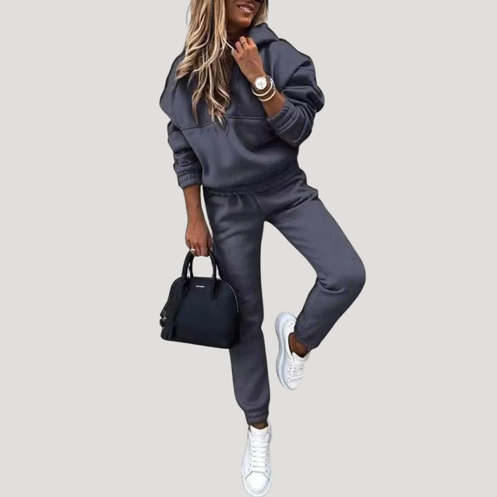 Dam snygga myskläder set med hoodie och byxor