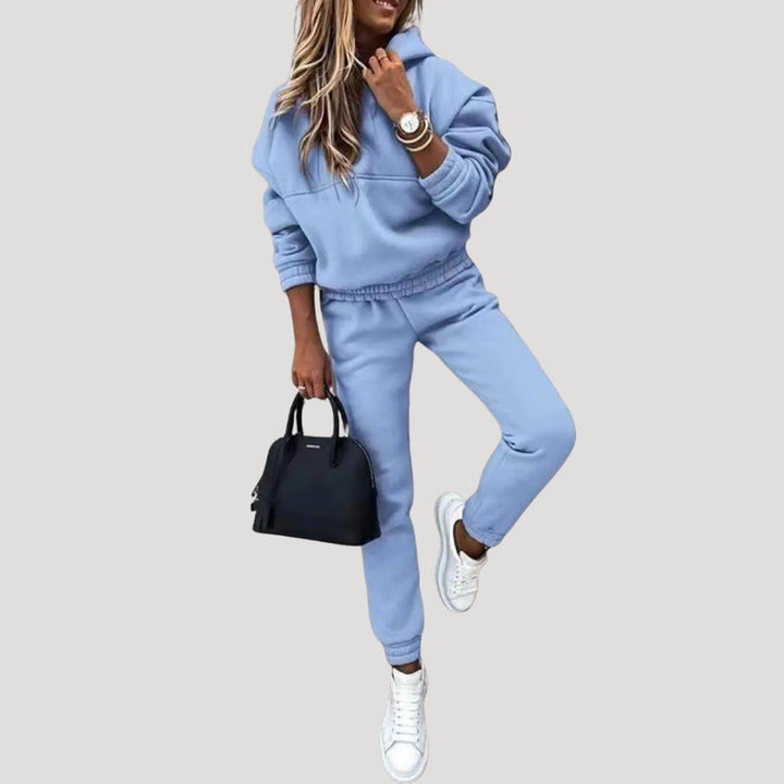 Dam snygga myskläder set med hoodie och byxor
