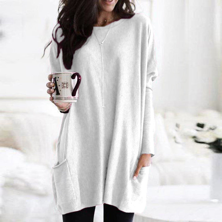 Oversized damtröja i höst med fickor – Yara