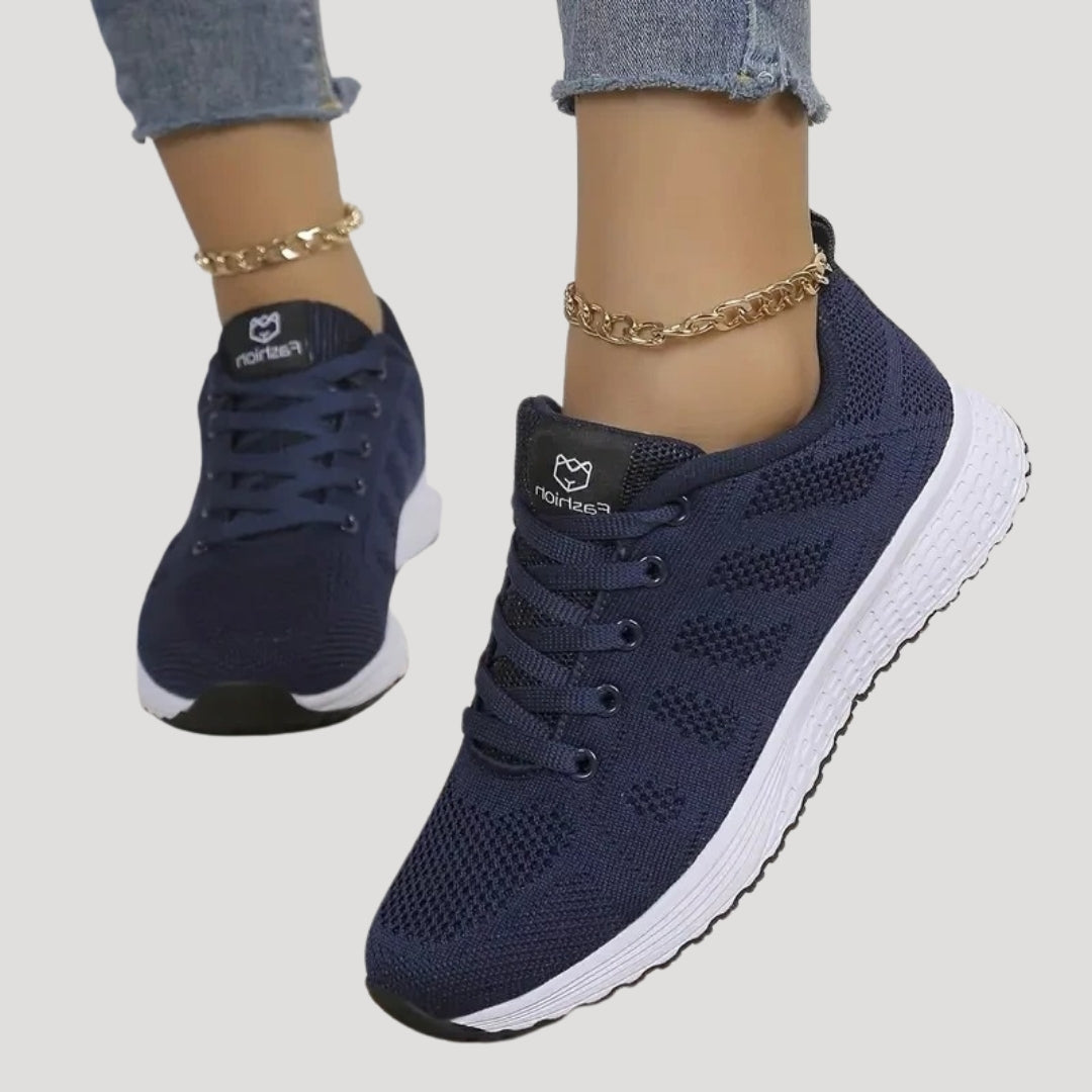 Dam sneakers med mesh och snörning lätta bekväma för vardag