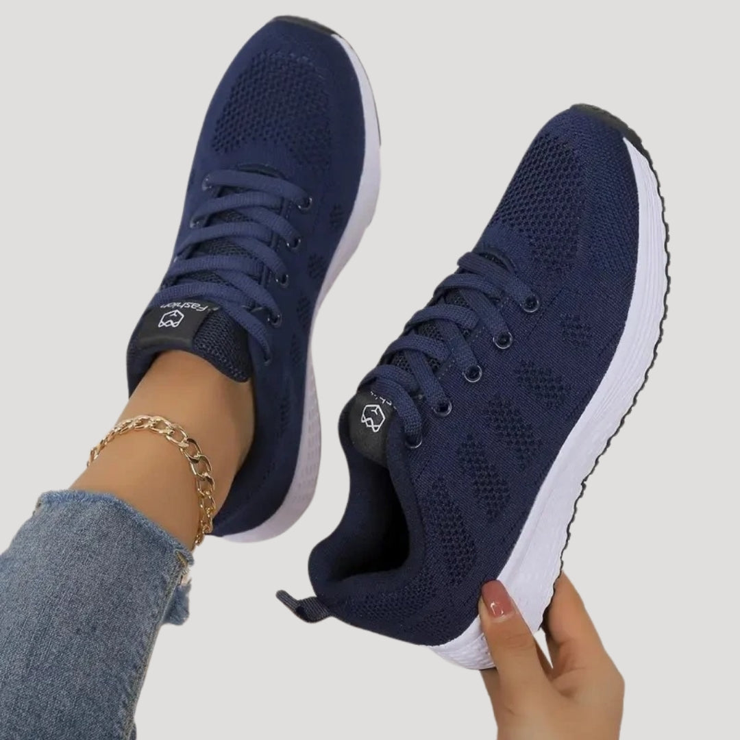 Dam sneakers med mesh och snörning lätta bekväma för vardag
