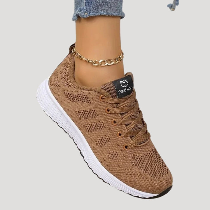 Dam sneakers med mesh och snörning lätta bekväma för vardag