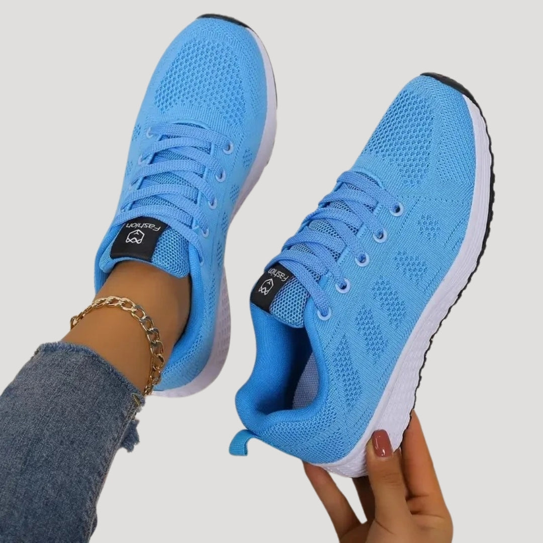 Dam sneakers med mesh och snörning lätta bekväma för vardag