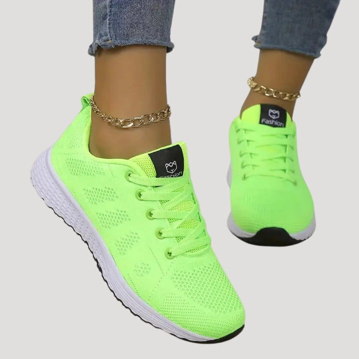 Dam sneakers med mesh och snörning lätta bekväma för vardag