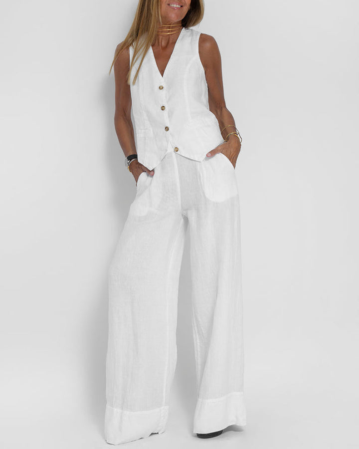 Dam sommarset med topp och shorts – Esmee