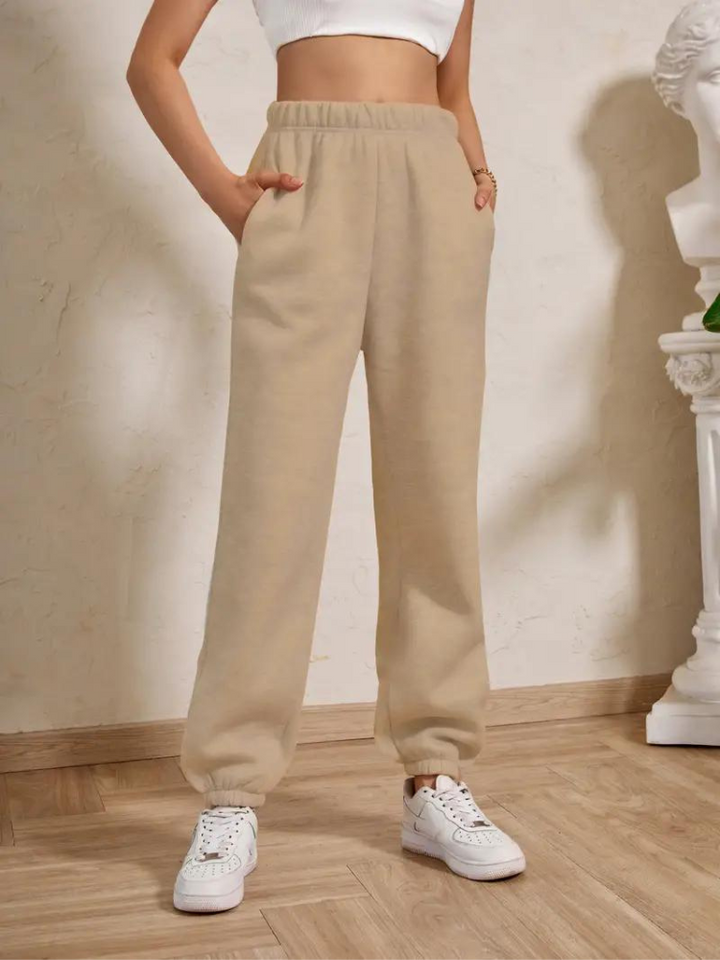 Adele Sweatpants | Mysiga vinterbyxor med resår för damer