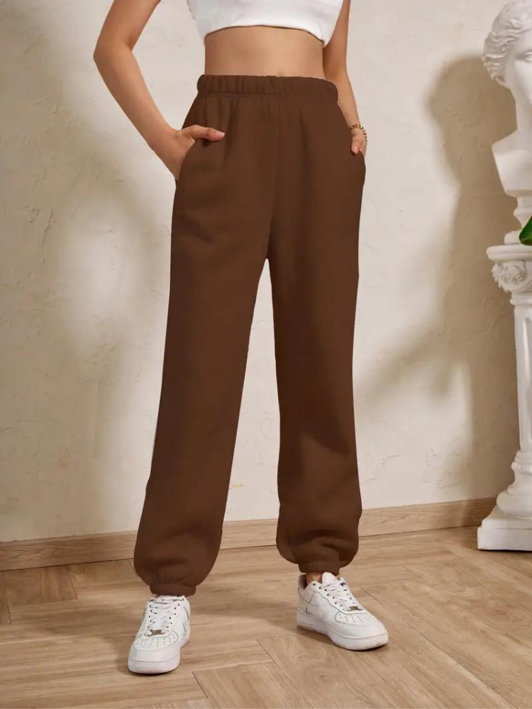 Adele Sweatpants | Mysiga vinterbyxor med resår för damer