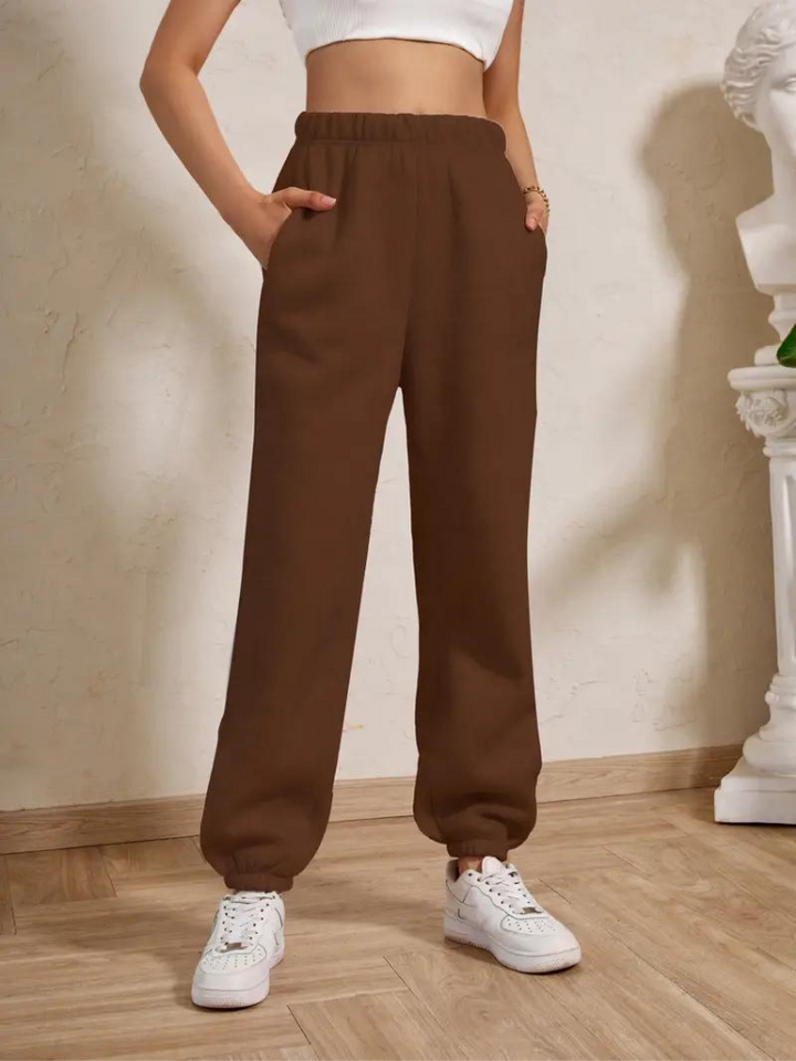 Adele Sweatpants | Mysiga vinterbyxor med resår för damer
