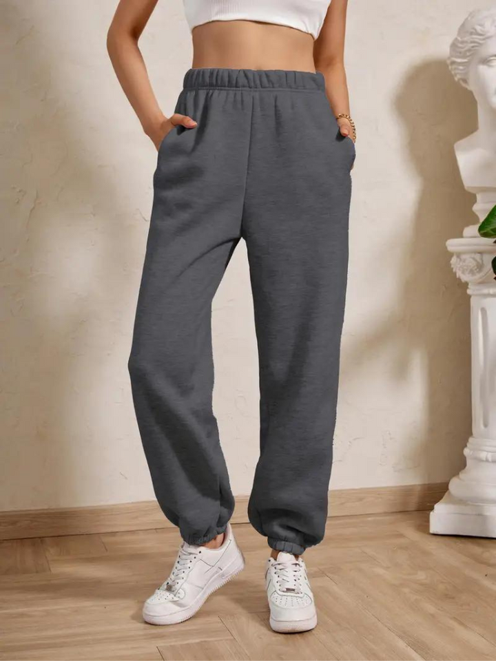 Adele Sweatpants | Mysiga vinterbyxor med resår för damer