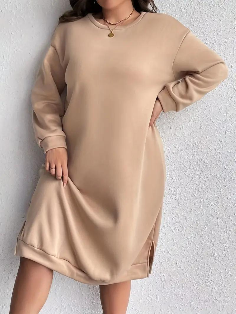 Aeliana Sweatshirtklänning | Casual midiklänning i storlekar för kvinnor