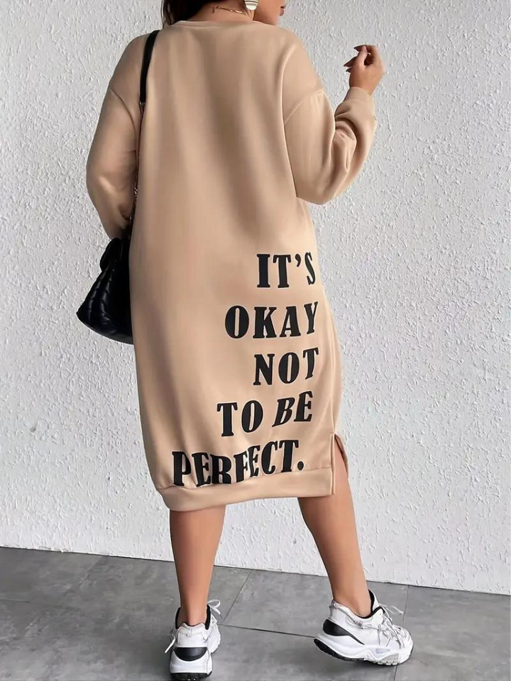 Aeliana Sweatshirtklänning | Casual midiklänning i storlekar för kvinnor