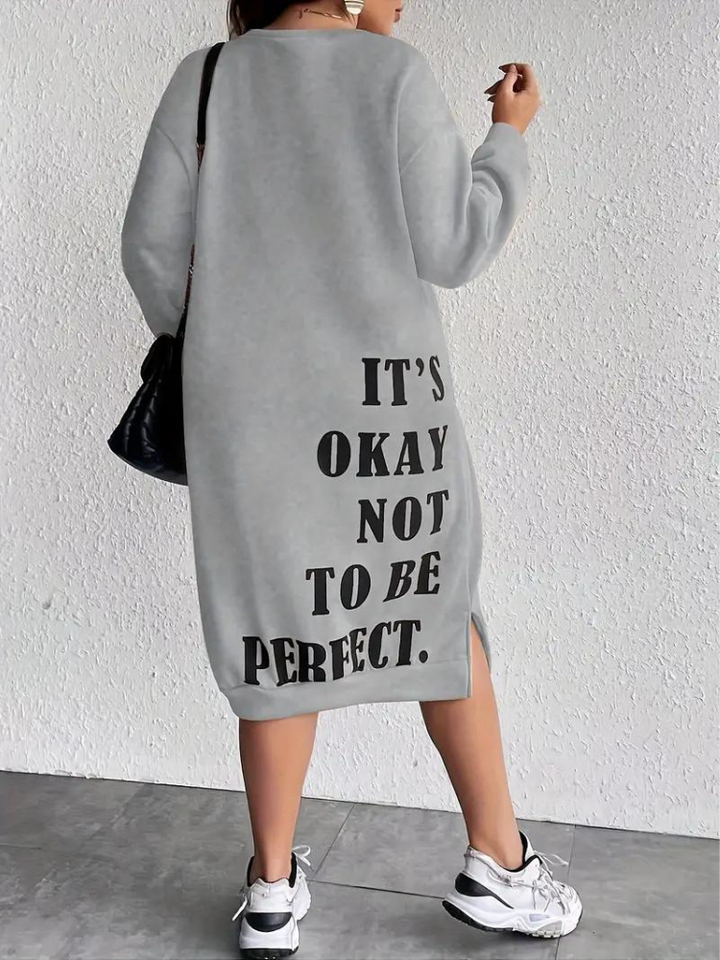 Aeliana Sweatshirtklänning | Casual midiklänning i storlekar för kvinnor