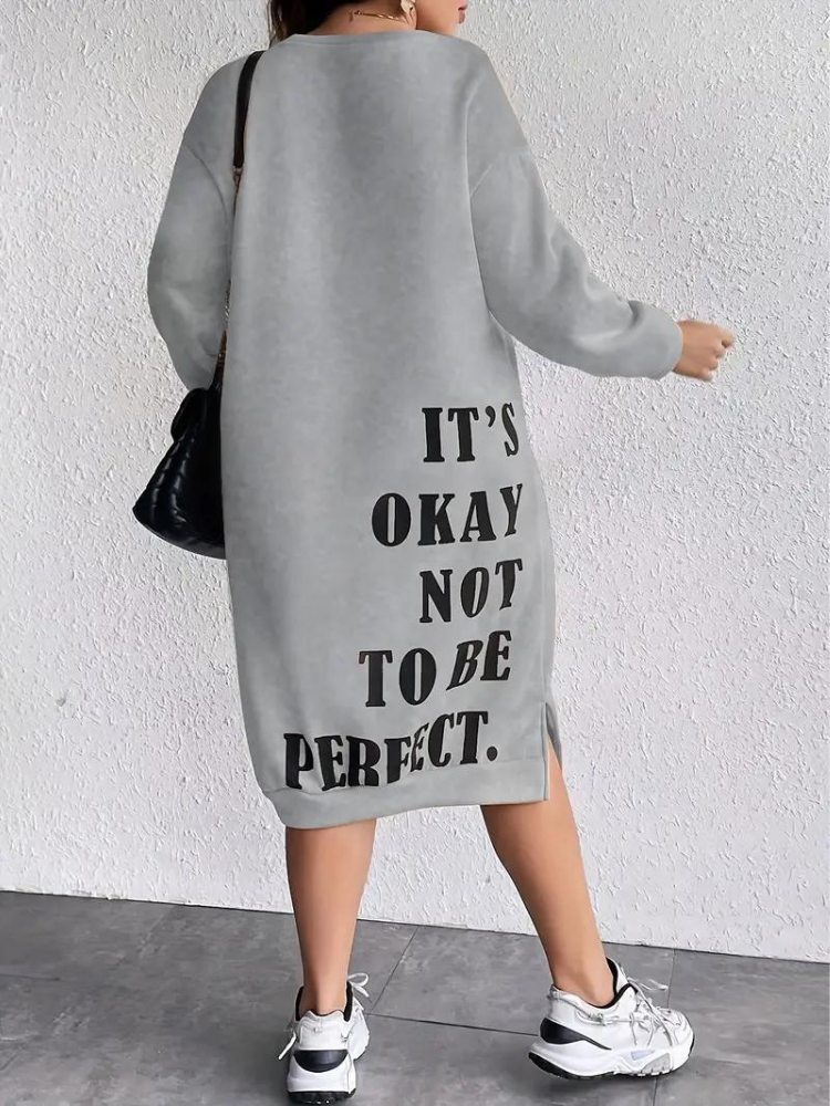 Aeliana Sweatshirtklänning | Casual midiklänning i storlekar för kvinnor