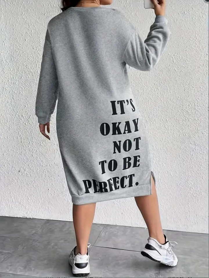 Aeliana Sweatshirtklänning | Casual midiklänning i storlekar för kvinnor