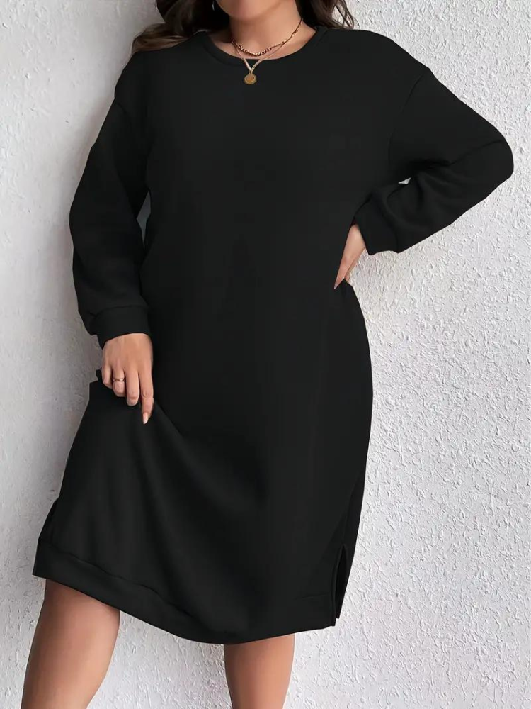 Aeliana Sweatshirtklänning | Casual midiklänning i storlekar för kvinnor