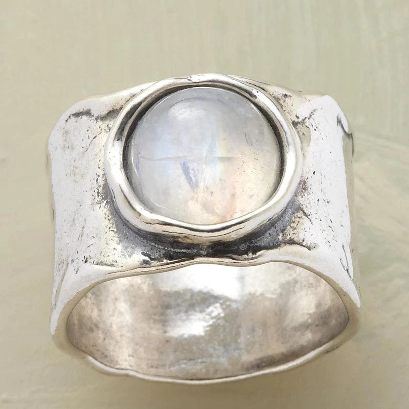 Silverring med månsten - Lyra