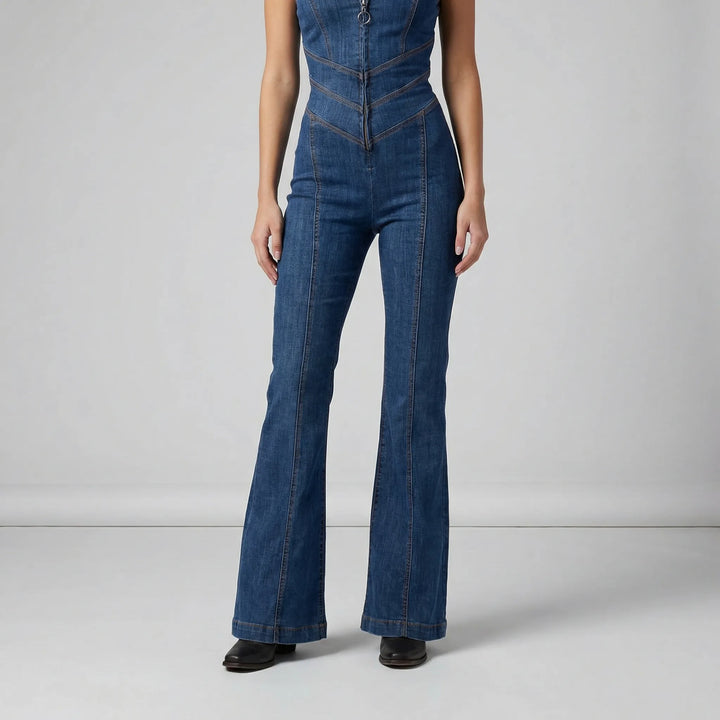 Åtsittande ärmlös jumpsuit - Kristin
