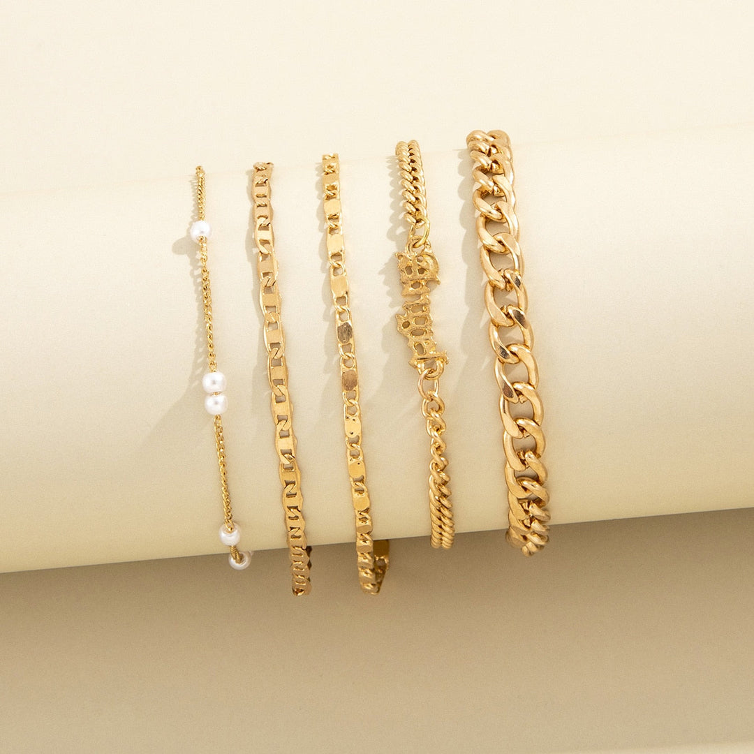 Armbandsset – Silver – Guld – Armband för kvinnor – Dam smycken