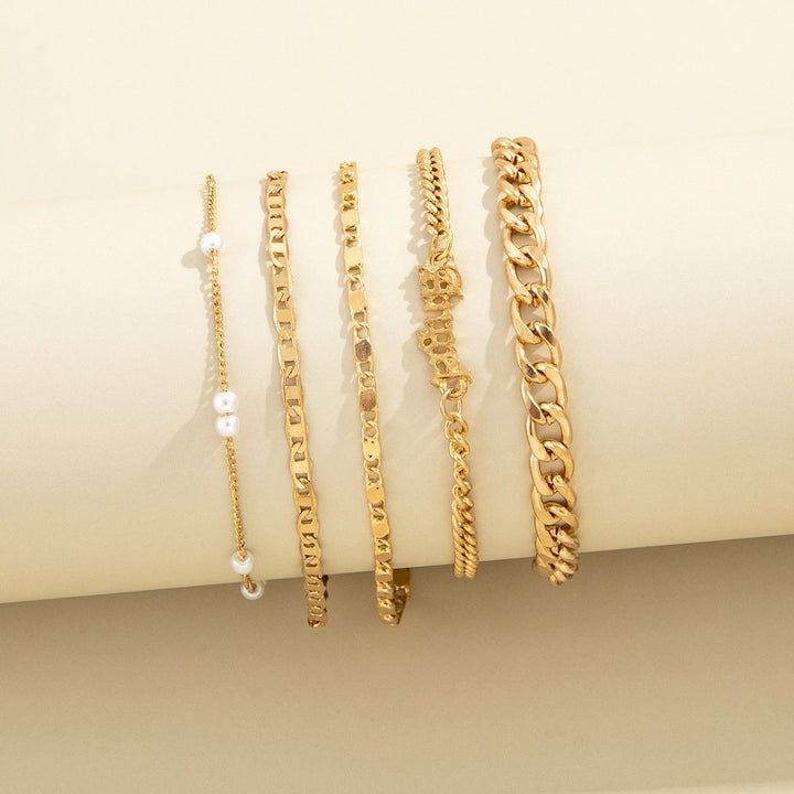 Armbandsset – Silver – Guld – Armband för kvinnor – Dam smycken