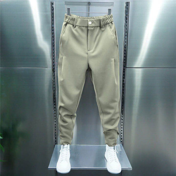 Mäns Casual Chinobyxor i Beige för Modern Stil