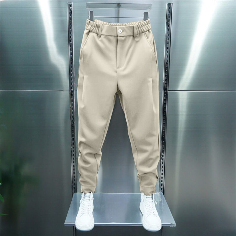 Mäns Casual Chinobyxor i Beige för Modern Stil