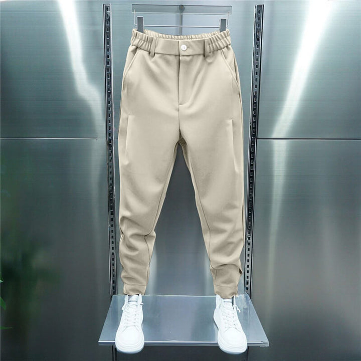 Mäns Casual Chinobyxor i Beige för Modern Stil