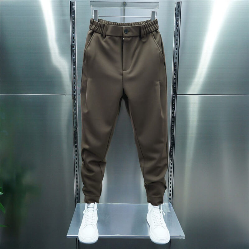 Mäns Casual Chinobyxor i Beige för Modern Stil