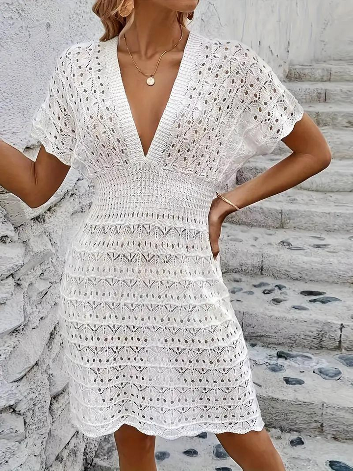 Bikiniöverdrag - Stickad - Boho-stil - Överdragsklänning - Stranddräkter
