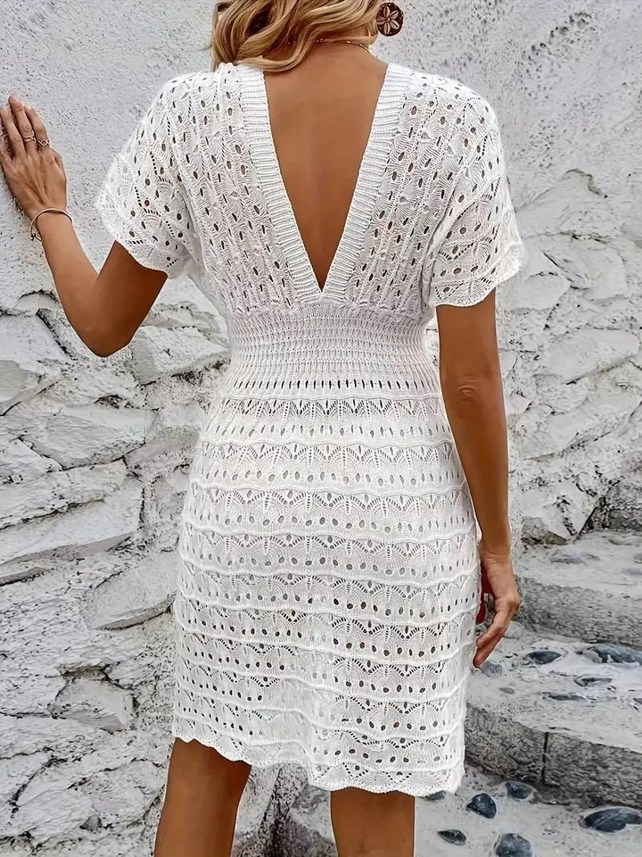 Bikiniöverdrag - Stickad - Boho-stil - Överdragsklänning - Stranddräkter