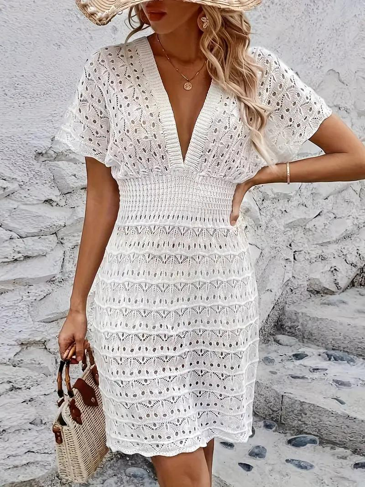 Bikiniöverdrag - Stickad - Boho-stil - Överdragsklänning - Stranddräkter