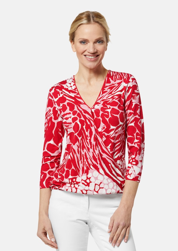 Blus | Långärmad | Omlott | V-ringad Blus | Damkläder