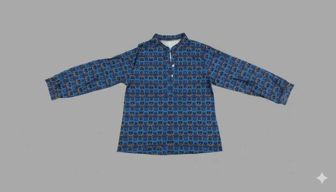 Blus - Långärmad V-Neckad Vintage-Blus för Kvinnor