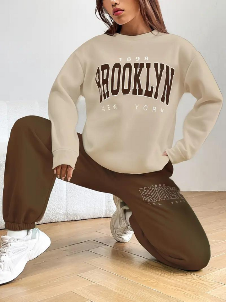 Brooklyn Träningsoverall | Dam Casual varm tröja med huva