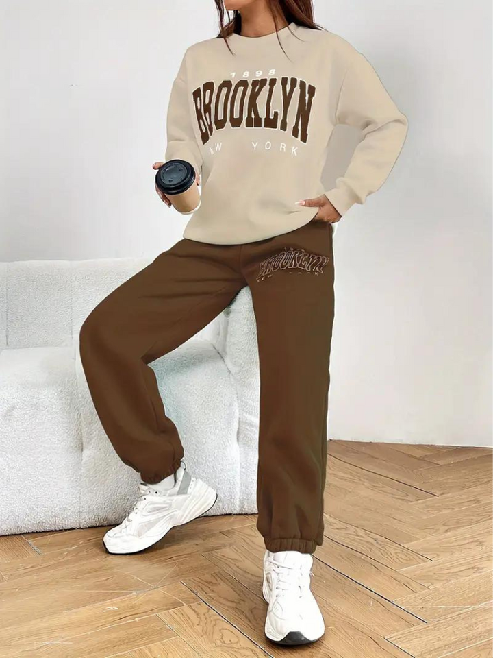 Brooklyn Träningsoverall | Dam Casual varm tröja med huva
