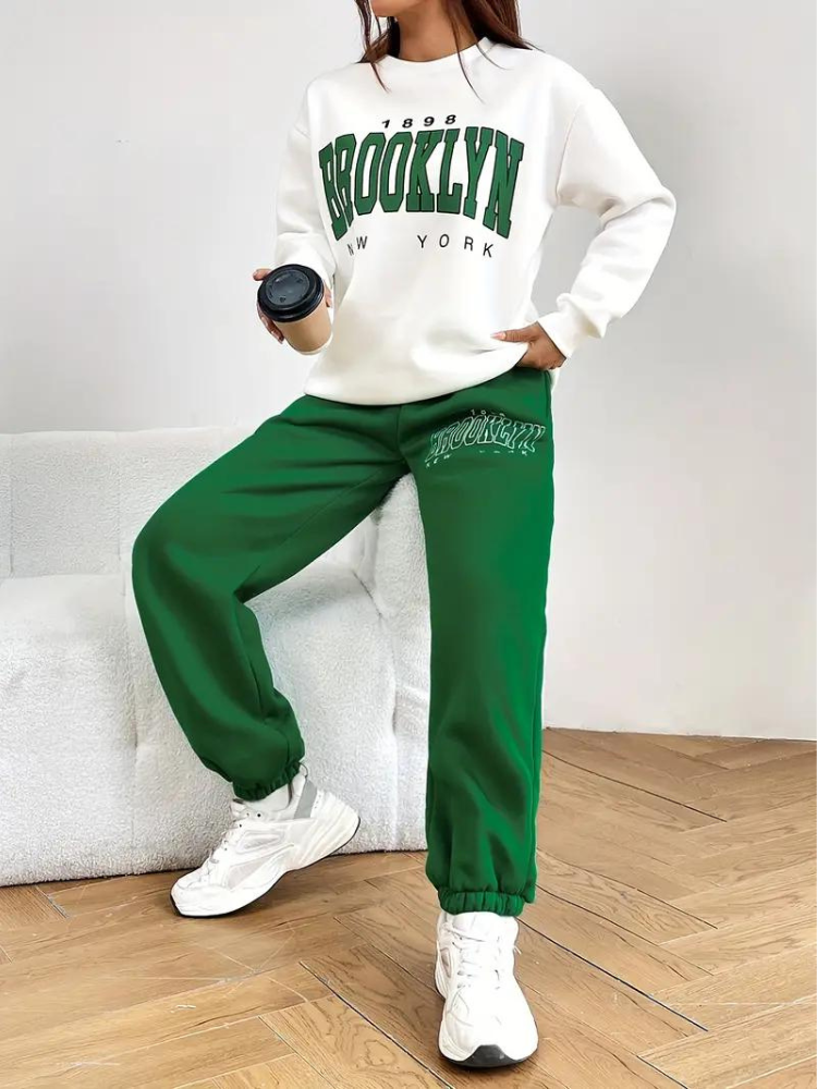 Brooklyn Träningsoverall | Dam Casual varm tröja med huva